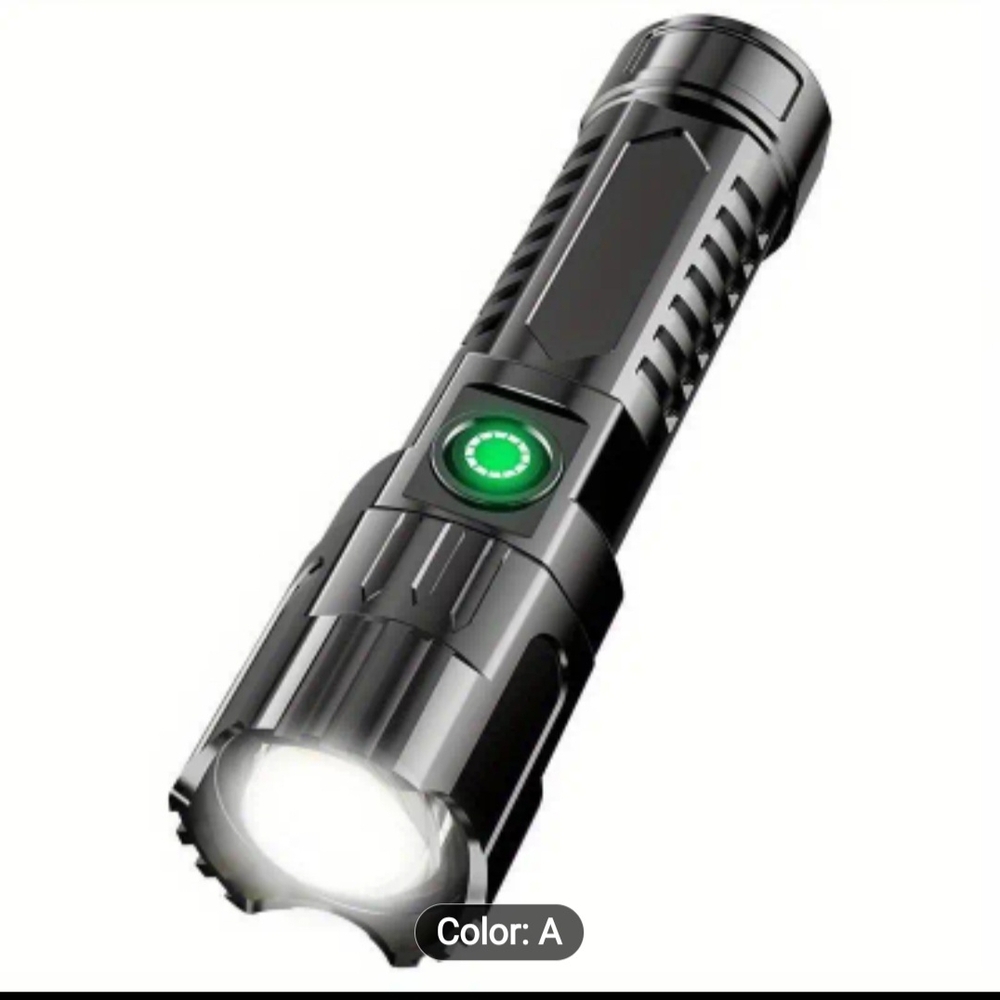 Black Tactical Flashlight
